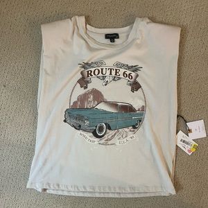 NWT padded shoulder top